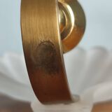 Vintage frosted glass shell wall sconces