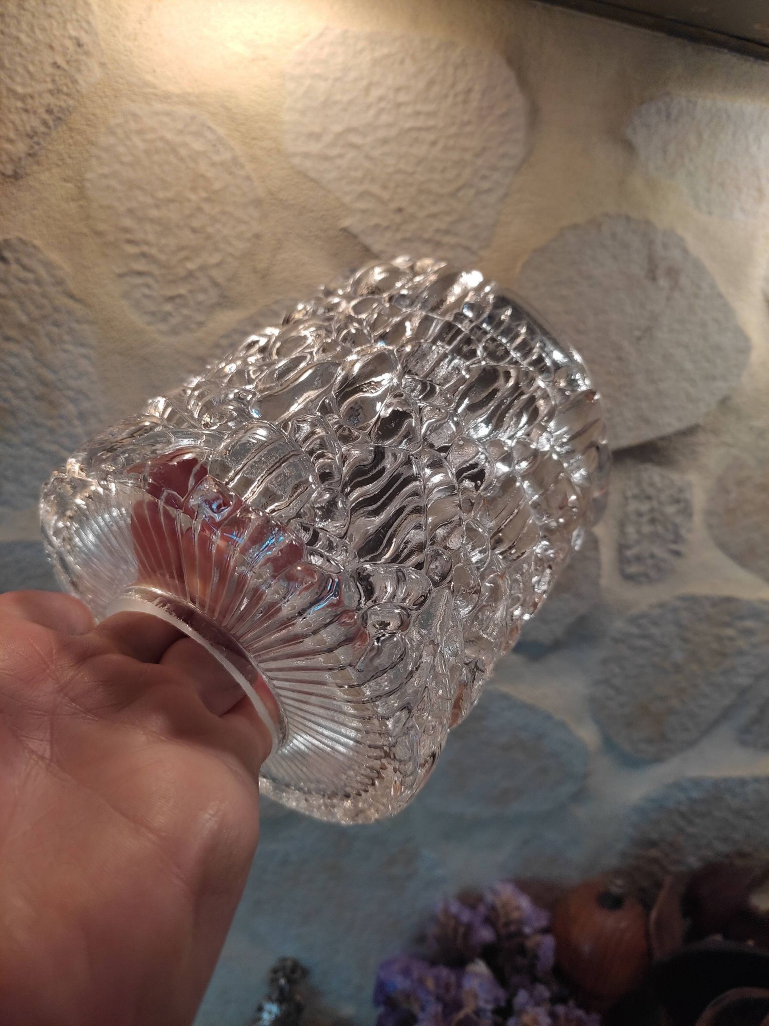Tulipe en verre moulé