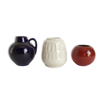 Three West Germany, 60s ceramic vases