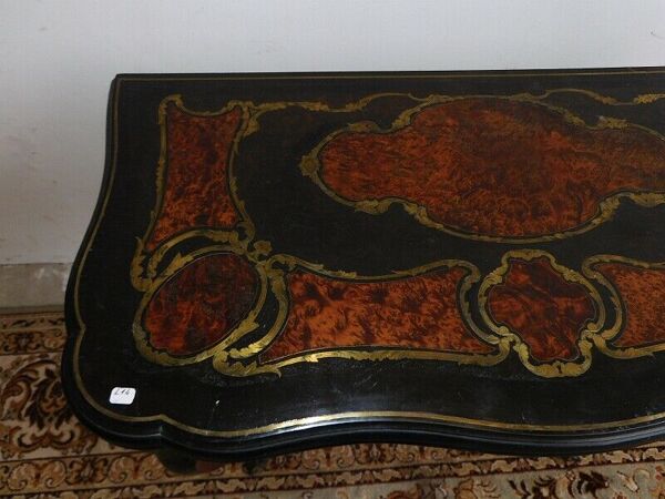 table à jeux Napoleon lll signée Hoefer