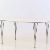 Super ellipse table by Jacobsen & Mathsson (Piet Hein, brown label) 180x120