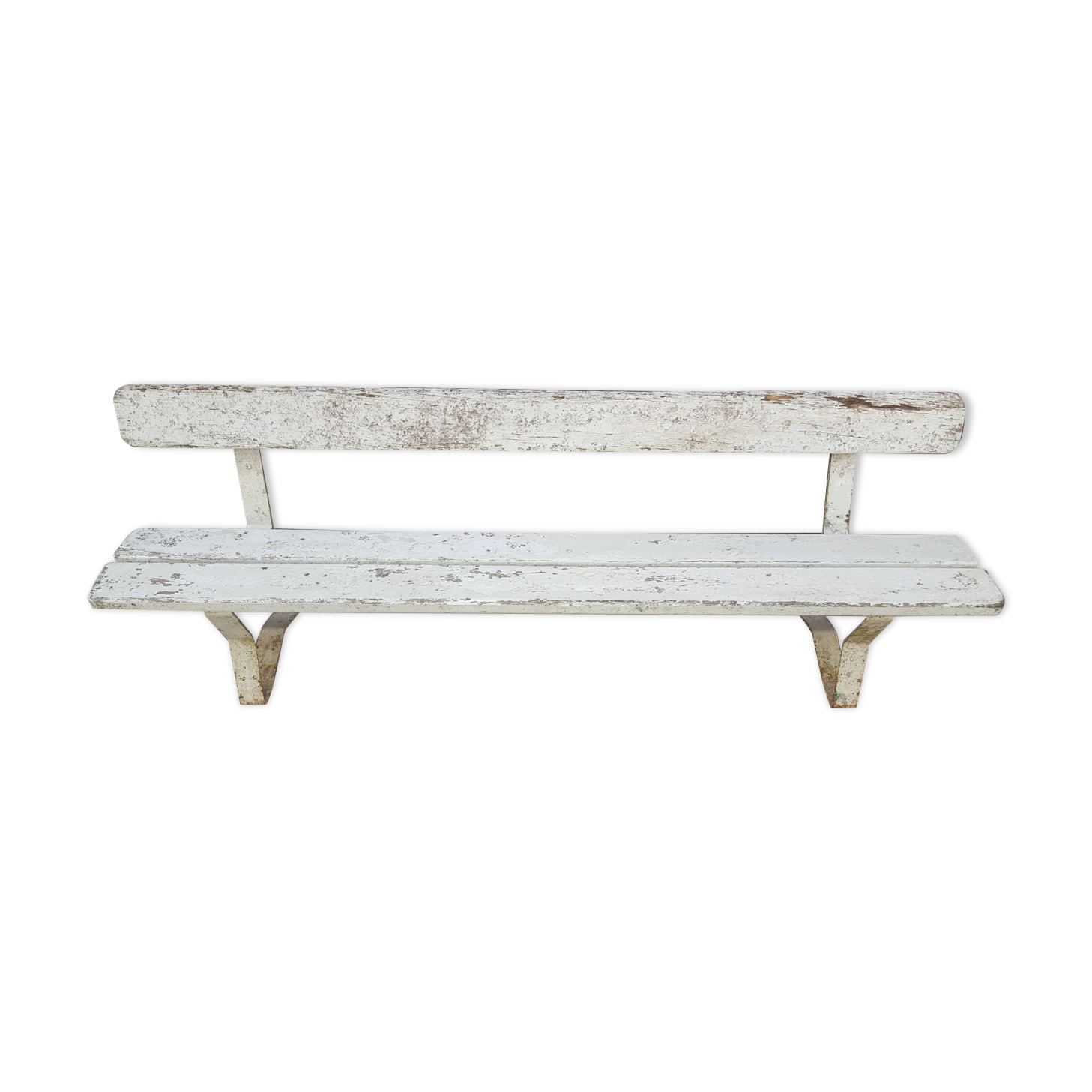 Old school bench white old patina