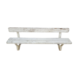 Banc ancien d'école blanc patine ancienne