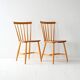 Pair of Scandinavian 1950s/60s beech and teak chairs Pinstol type