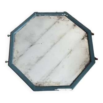 Large old octagonal beveled mirror