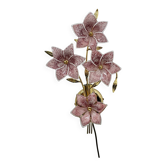 Mid-century design Murano pink glass flower wall lamp, 1970s