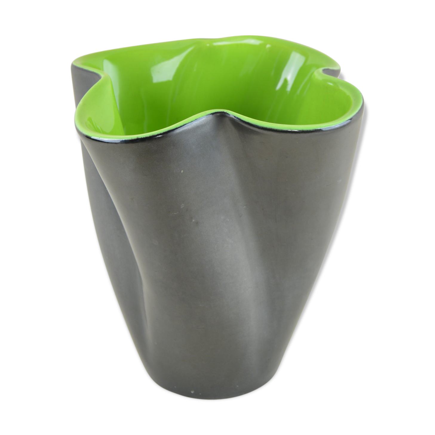 Vase Elchinger bicolore des années 50