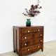 Small chest of drawers with 4 drawers — solid wood, Art Deco patterns, France 1950s