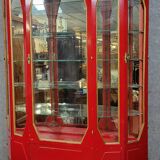 Importante Bibliothèque époque Art Déco en bois laqué et bronze doré