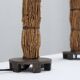 Pair of 1970s Italian decorative table lamps raphia & parchment