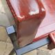Pair of vintage armchairs year 60 imitation leather burgundy