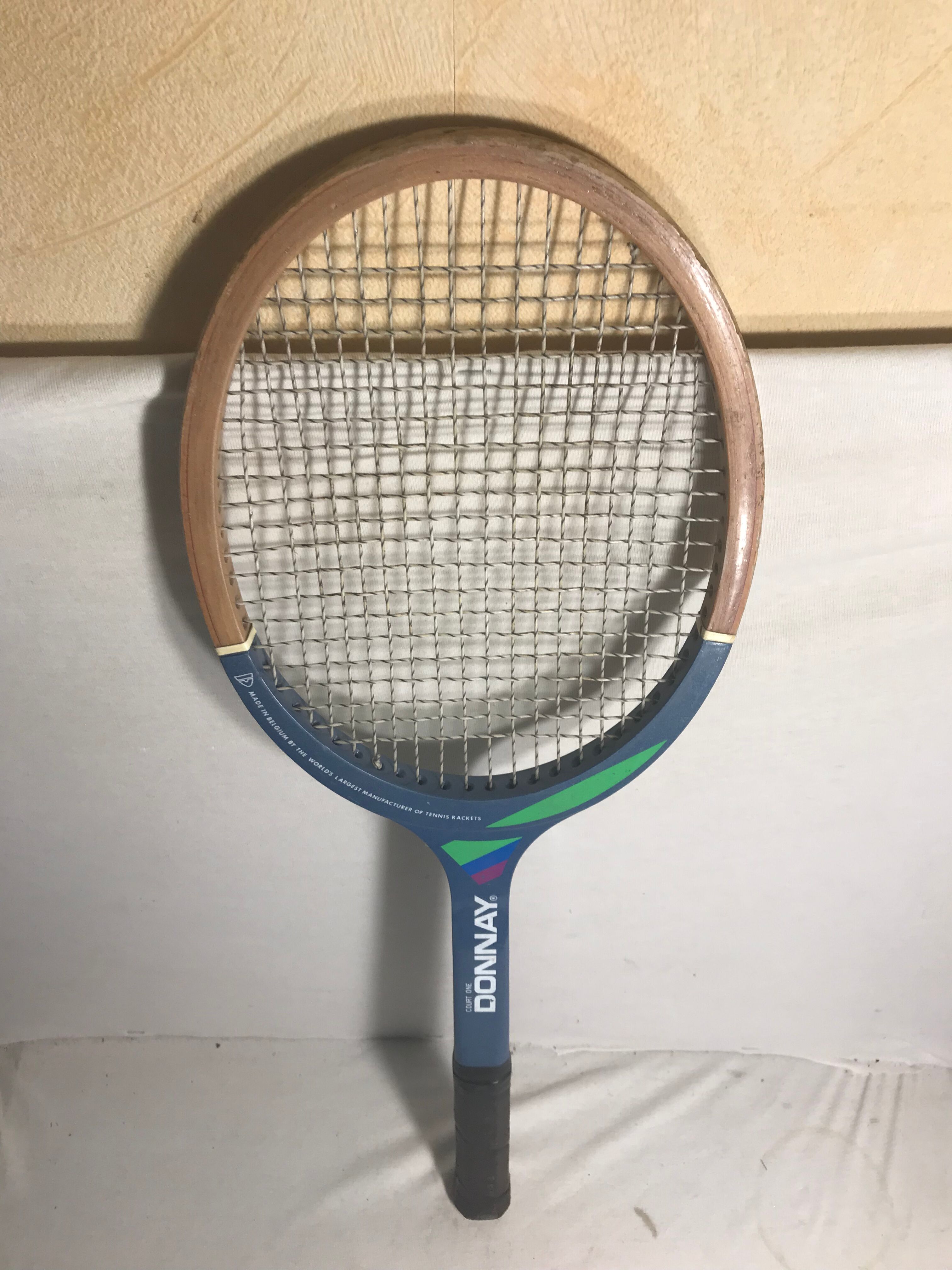 Racquet Tennis old DONNAY Hit N 1 Light 3 wood + Leather Made in Belgium