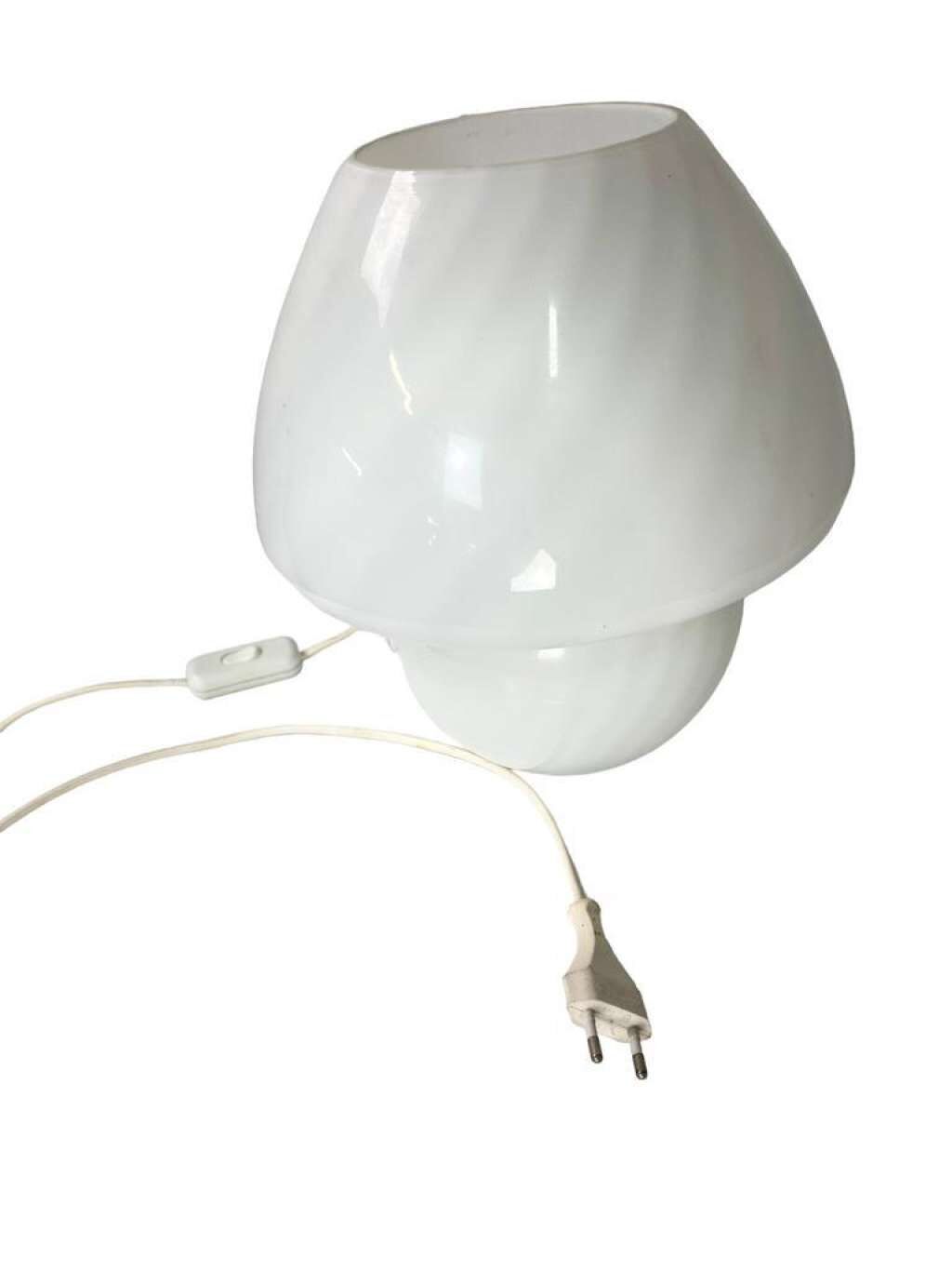 Vintage Murano Swirl Mushroom Lamp