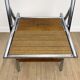 Metal wood and Formica office step stool chair from the 1950s