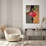 Acrylic paint The last of kisses colorful painting for contemporary design