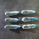 Six ceramic knife holders