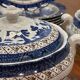 REAL OLD WILLOW English Porcelain Dinner Service - 27 pieces