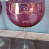 6 crystal stemmed glasses
