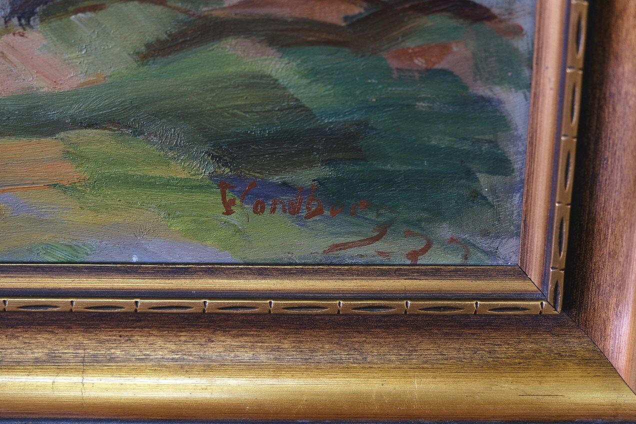 Gotthard Sandberg (1890-1961) , Swedish Oil Painting, Oil on Board, 1933, Framed