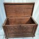 Ancien coffre en bois sculpté oriental