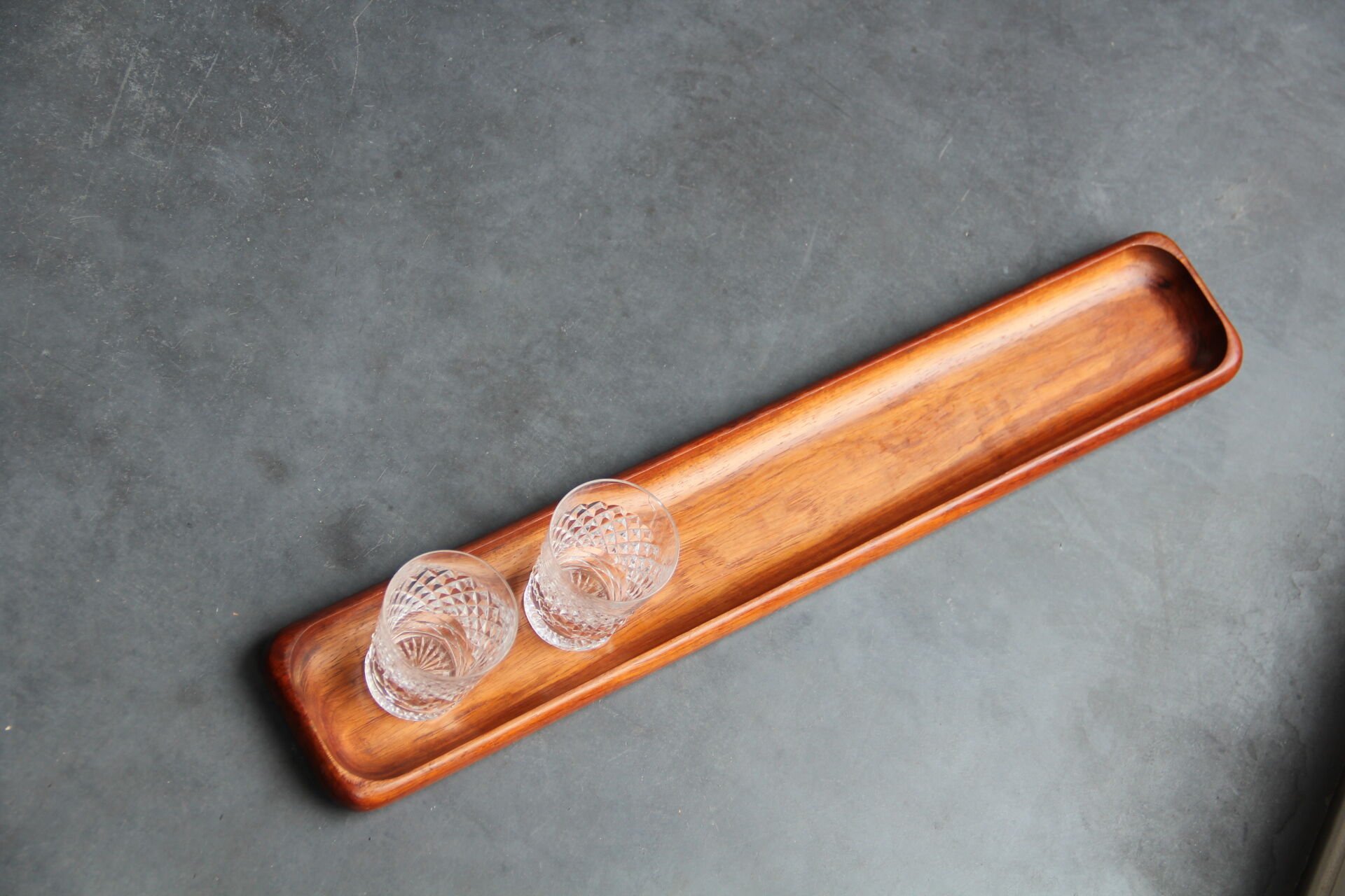 Exotic wood appetizer platter