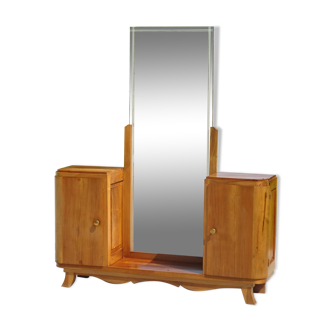 coiffeuse art déco en bois clair