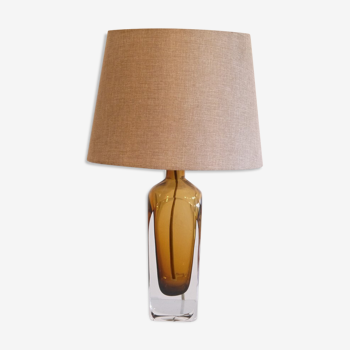 Lampe scandinave en verre sommerso 1960 de Strombergshyttan