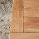 Solid oak farmhouse table, raw wood
