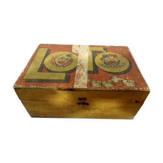 Ancien jeu de loto en  bois decor clowns