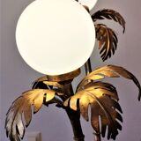 3-globe gilded metal floor lamp