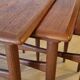 Danish nesting tables in teak from the 1960s.