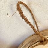 Rattan and rope mirror duo