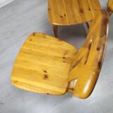 4 vintage pine chairs mountain shawl