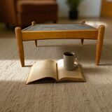 Vintage brutalist coffee table / Eric Merthen coffee table