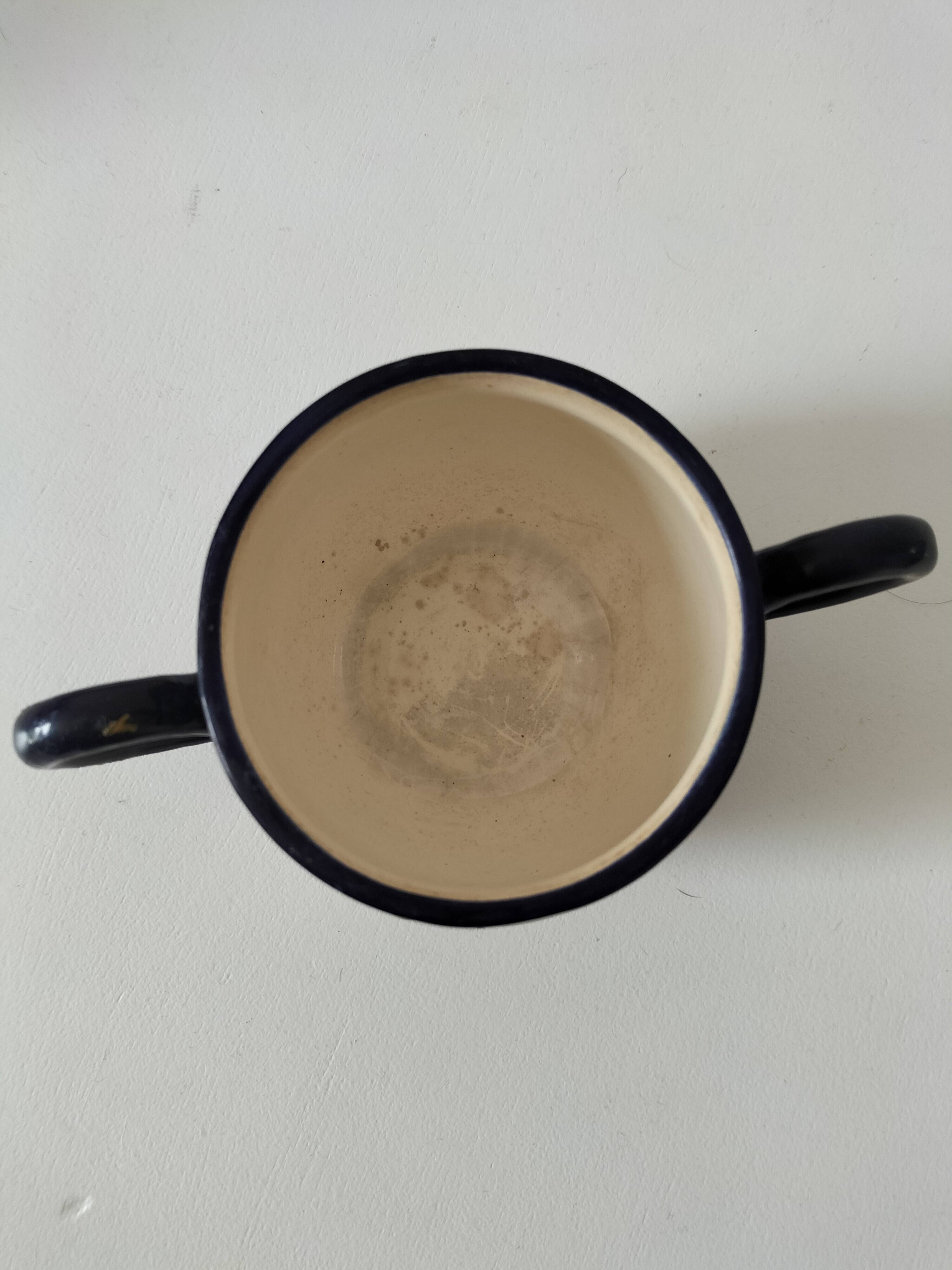 Antique two-handled cup – Authentic Longwy enamels