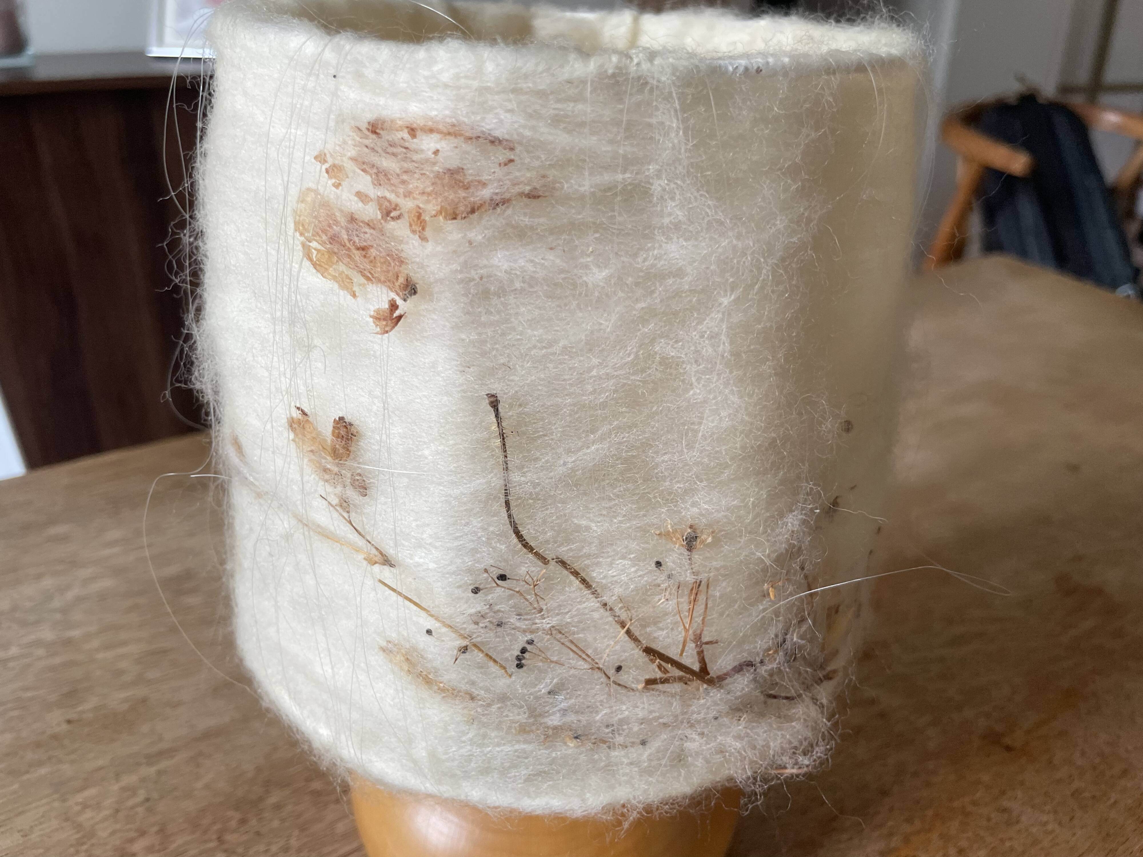 1970s wooden ball lamp