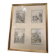 Four small framed watercolors signed Karles