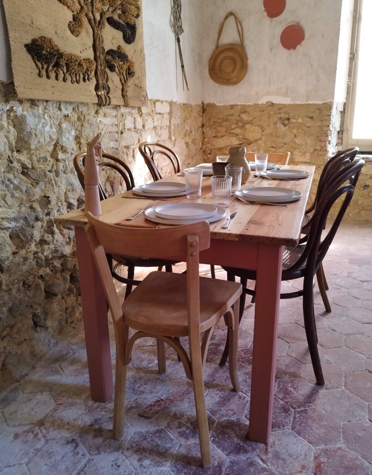 Terracotta farm table