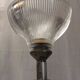 Large vintage column lamp from the 50s, molded glass floor lamp