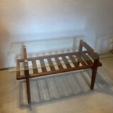 Scandinavian glass and teak table