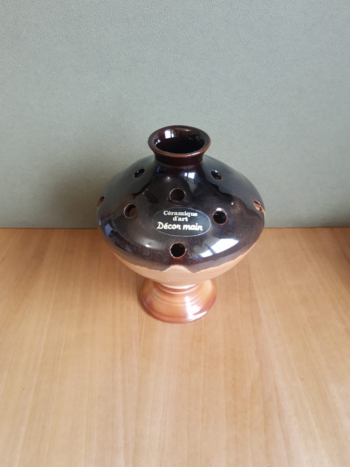 Pique flowers vase soliflore ceramic art decoration vintage hand decoration