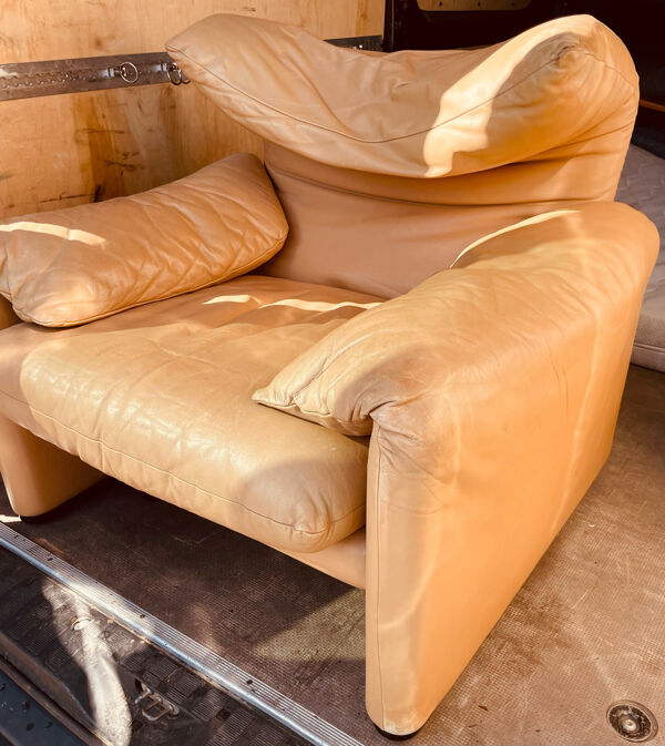 Fauteuil Maralunga de Vico Magistretti pour Cassina, Italie 1972