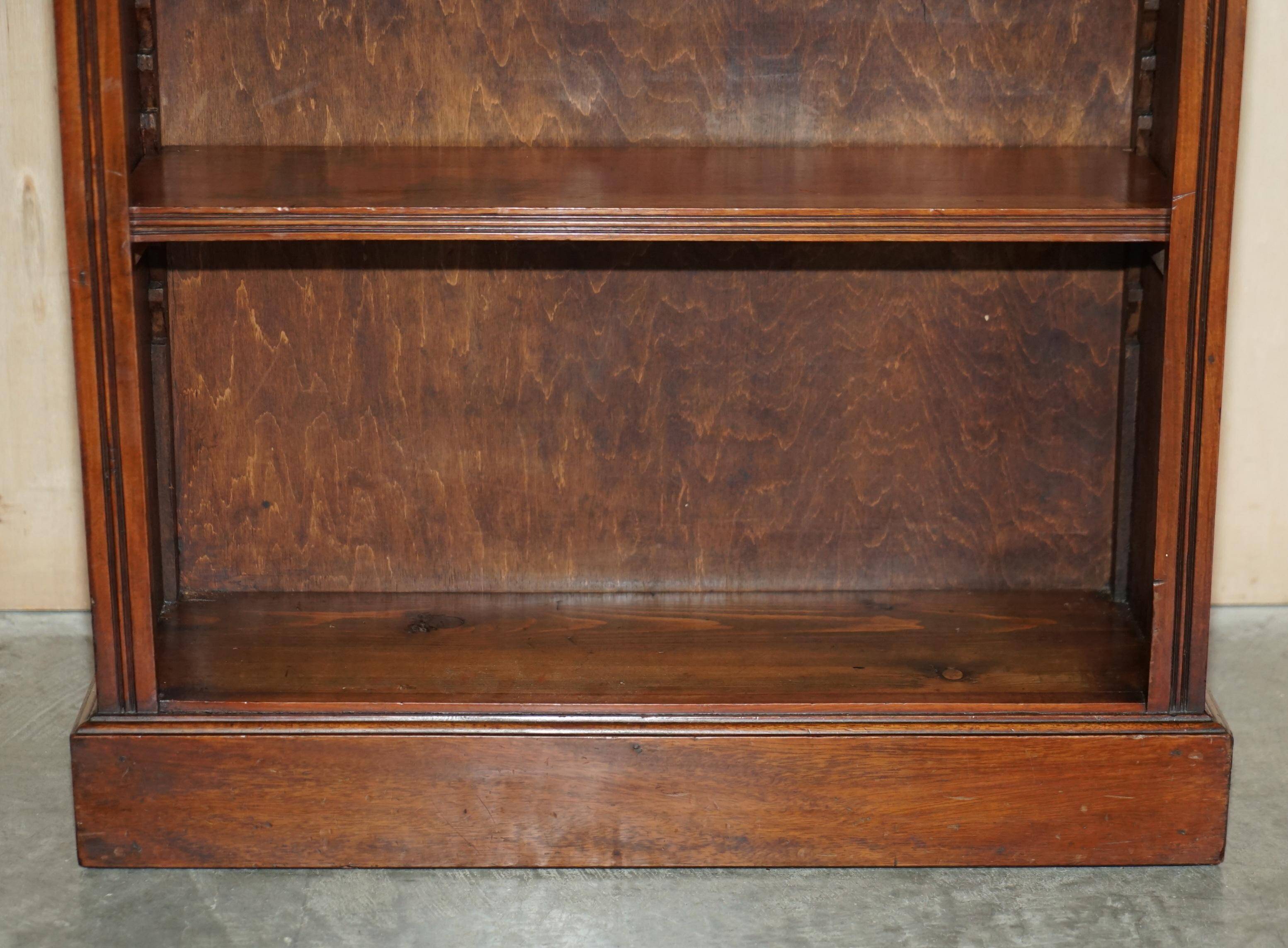 Pair of Regency Period Miniature Bookcases in Hardwood, Brass and Marble