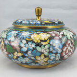 Pot lid in bronze enamel partition Chinese China