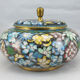 Pot couvercle en bronze émail cloisonne Chinois Chine