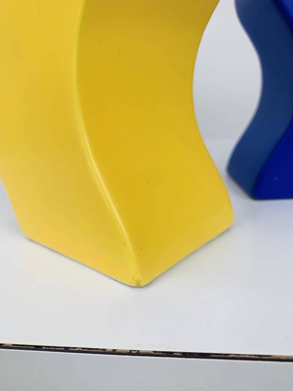 Trio of Asa vases, 1980s ceramic, vintage Memphis style