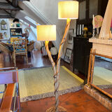 Rattan floor lamp