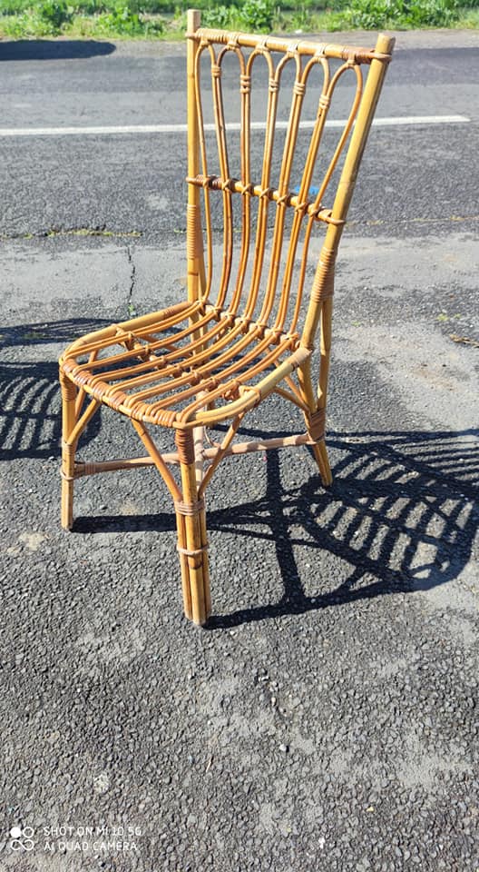 4 rattan chairs from the 1960s