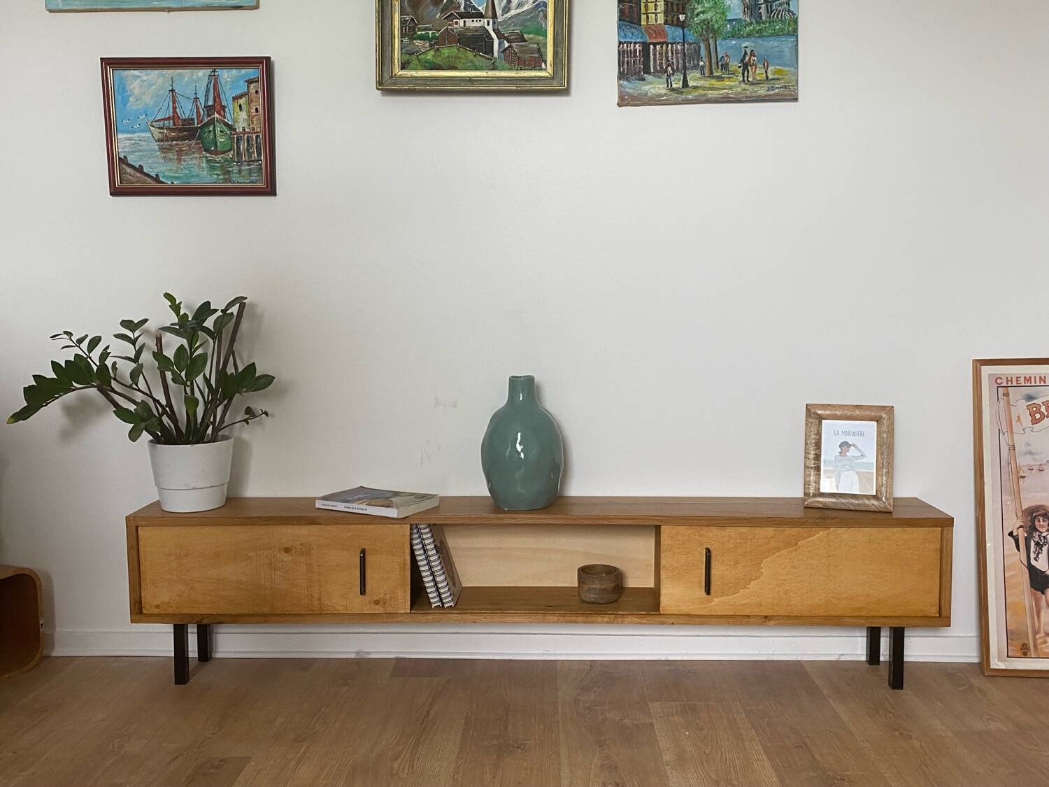 Light oak solid wood sideboard