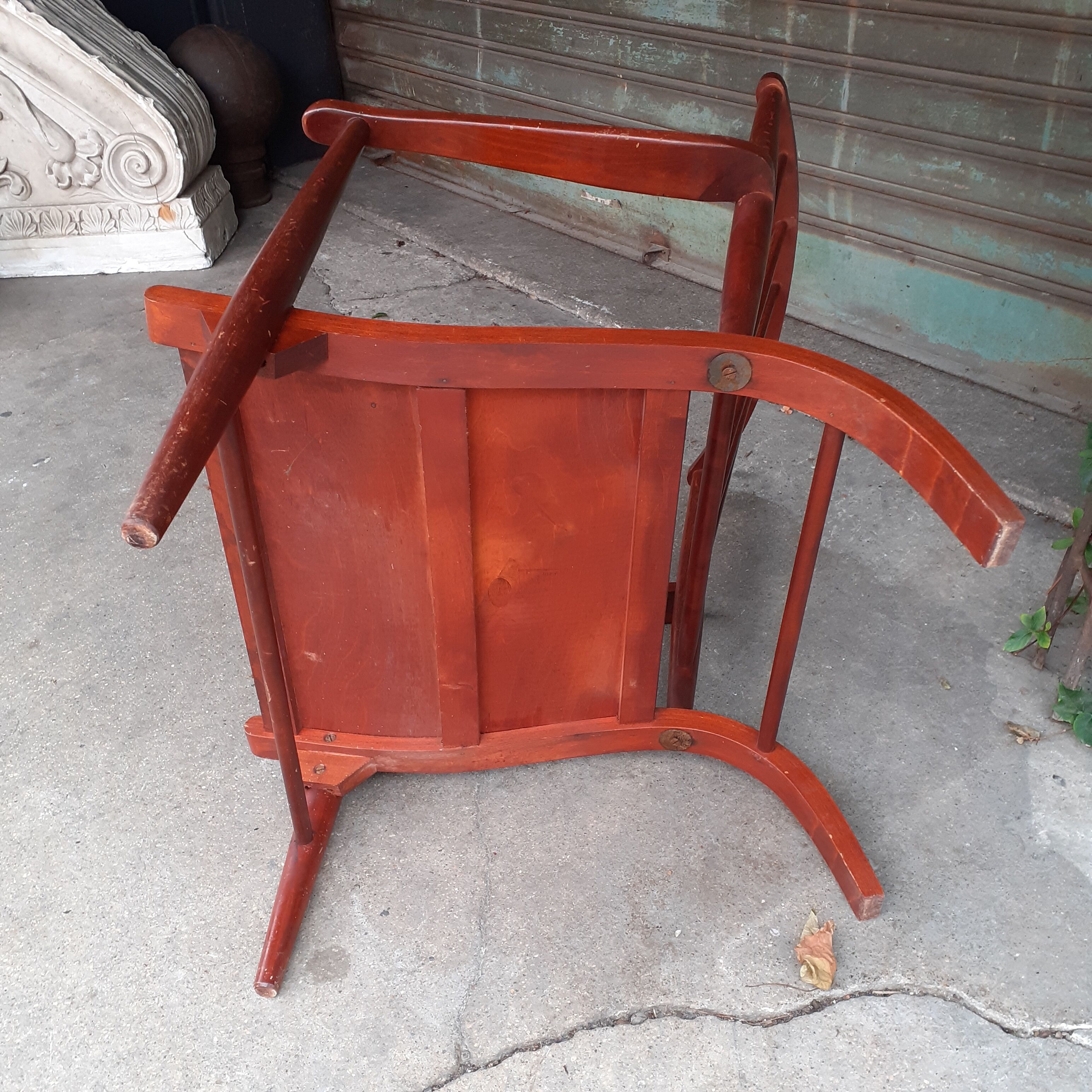 Scandinavian wooden armchair